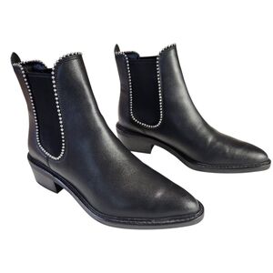 COACH Women's Leather Bowery Beadchain Chelsea Booties Size 6B